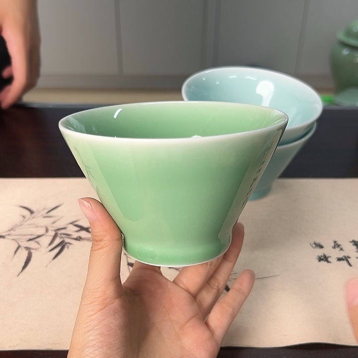 龙泉云间青瓷小米茶器
