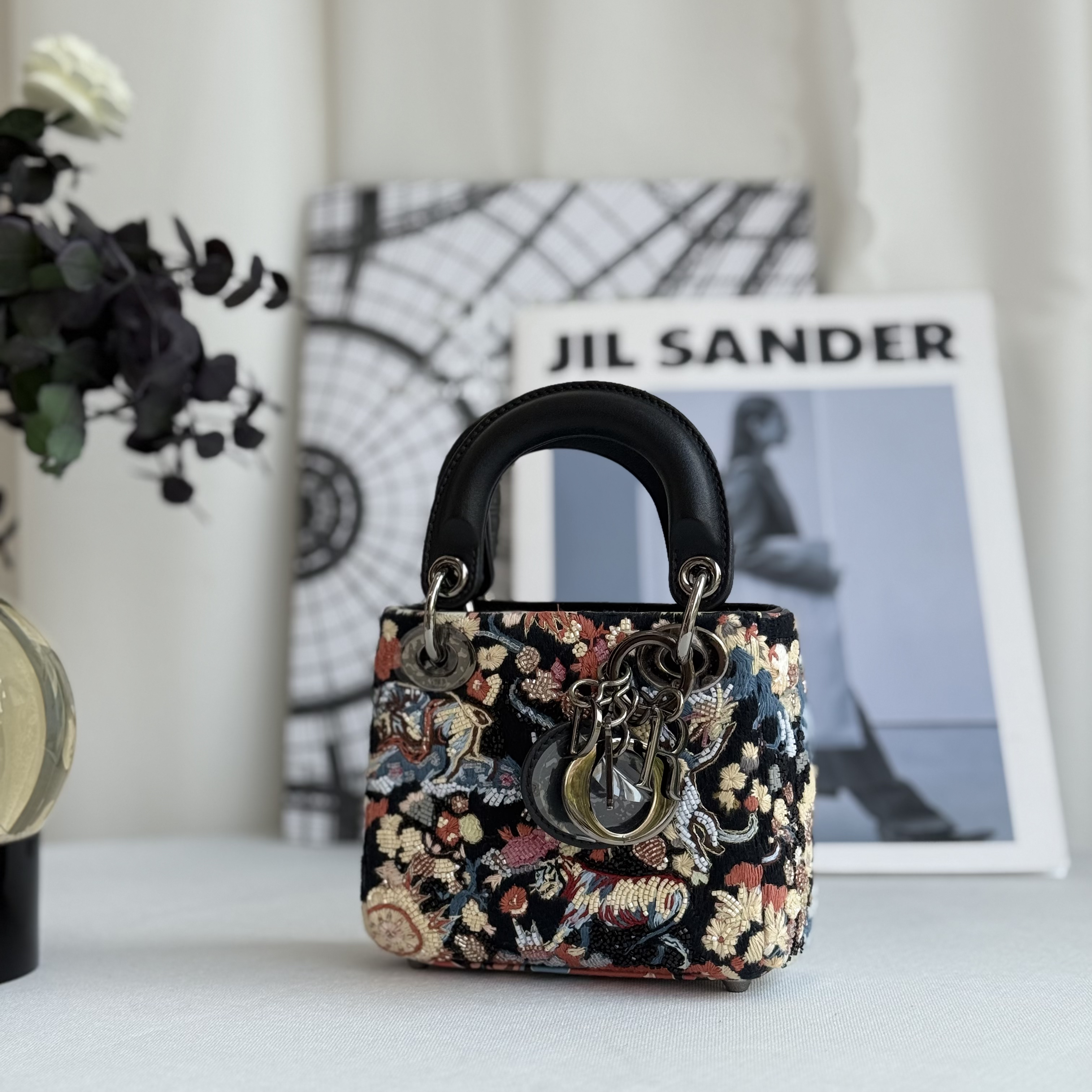 99新 DIOR/迪奥 迪奥刺绣限定超mini戴妃手提包 24年编码