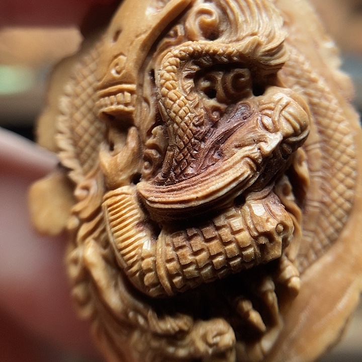 纯手工浮雕关公第二颗