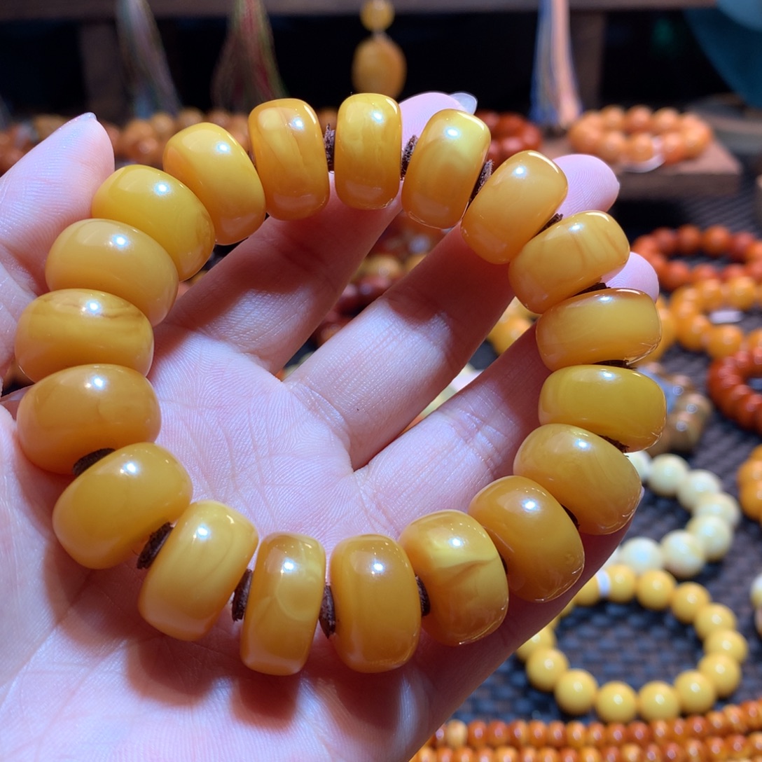 蜜蜡未镶嵌手串蜜蜡手串