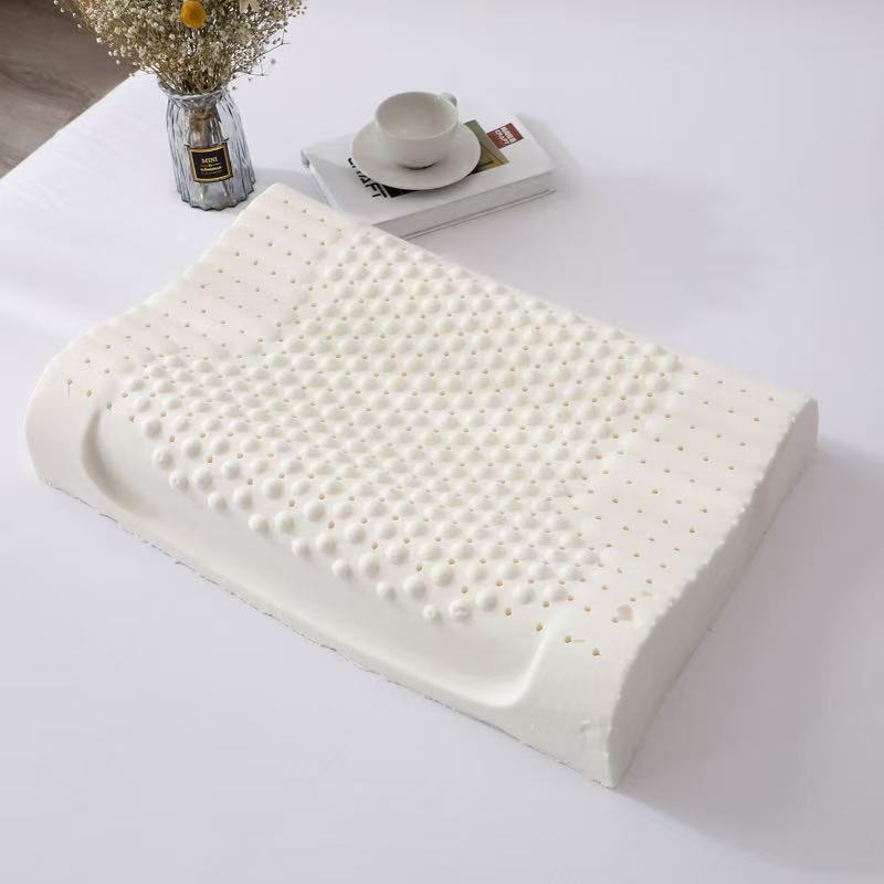 乳胶枕头家用成人颗粒橡胶枕芯护颈椎睡眠高枕不塌陷