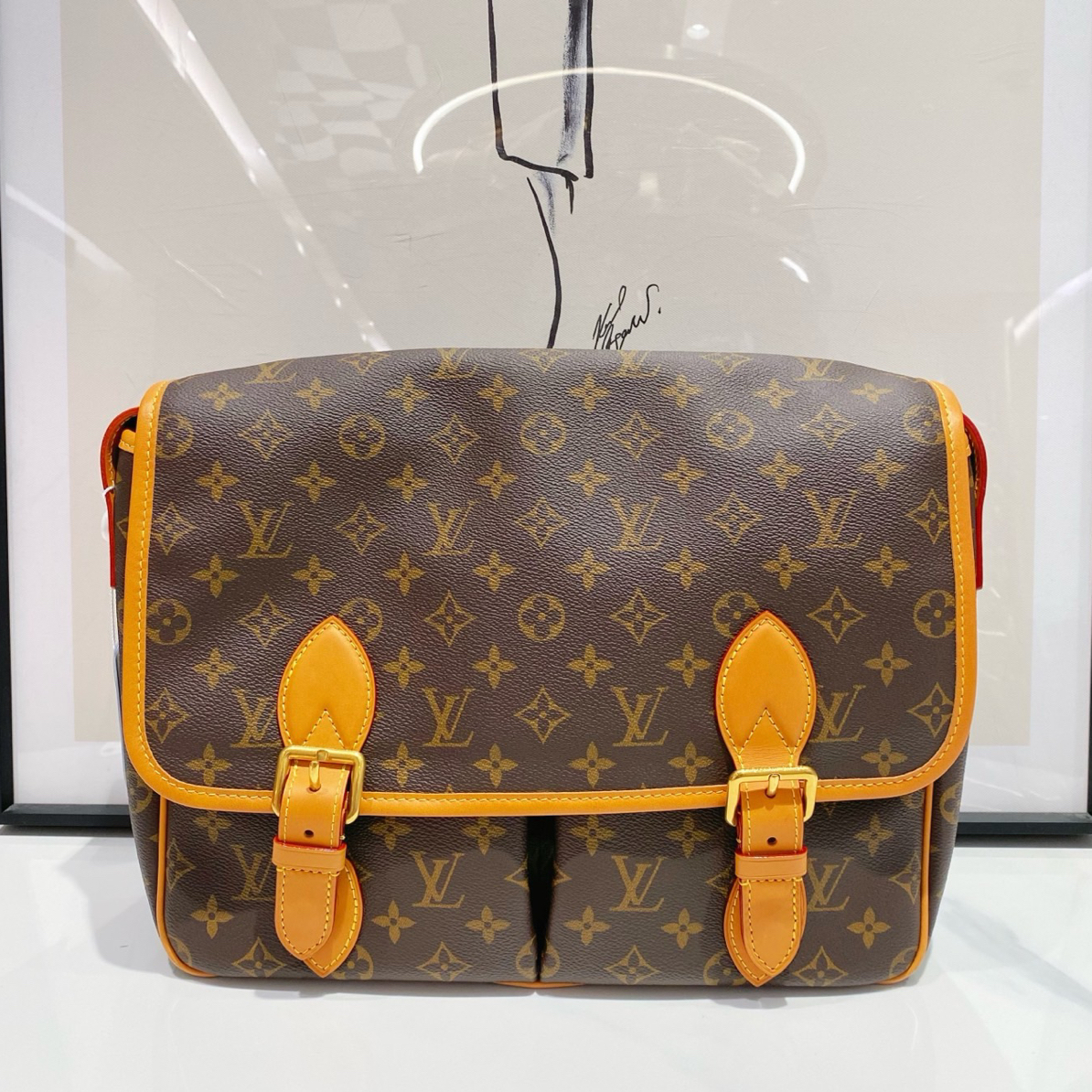 99新 LouisVuitton/路易威登 lv satchel邮差包（14048）