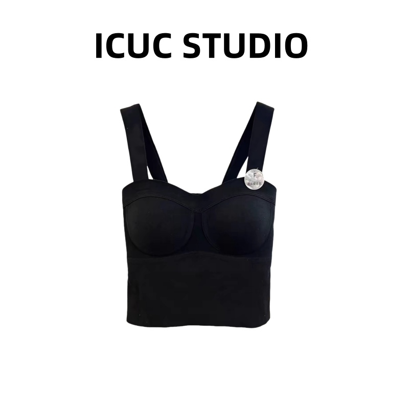 ICUC STUDIO-【一体杯抹胸吊带背心美背】新款时尚防走光美背3653