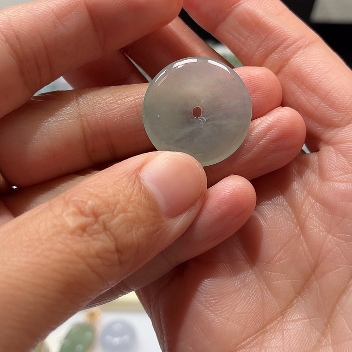 翡翠未镶嵌颈饰翡翠天然A货平安扣吊坠