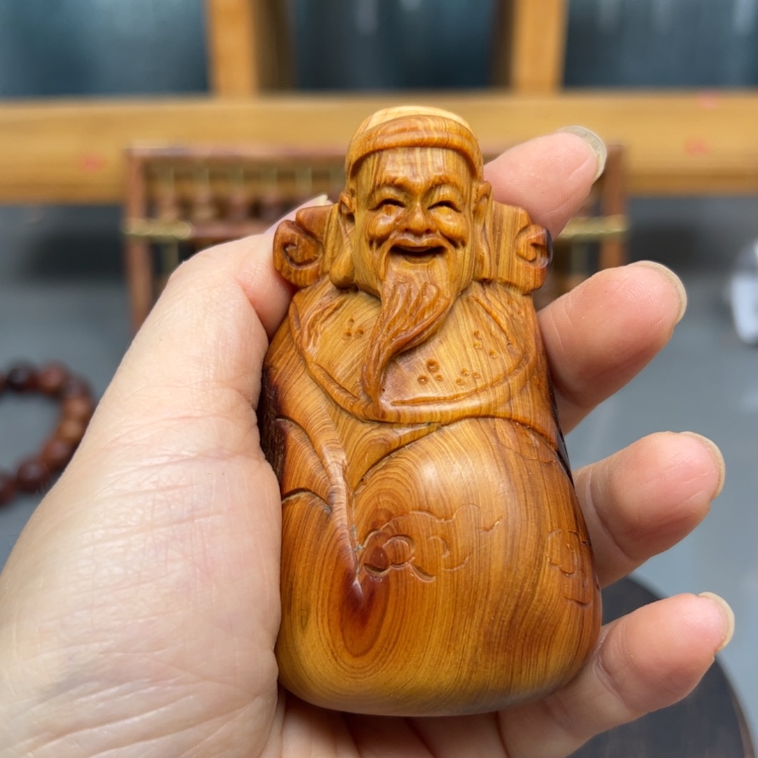 柏木崖柏木摆件手把件，14