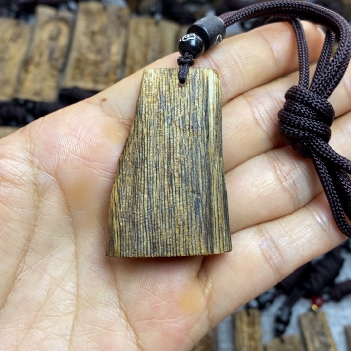 手把件沉香奇楠沉香素牌吊坠