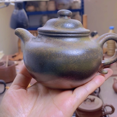 茶壶紫砂柴烧莲子250cc