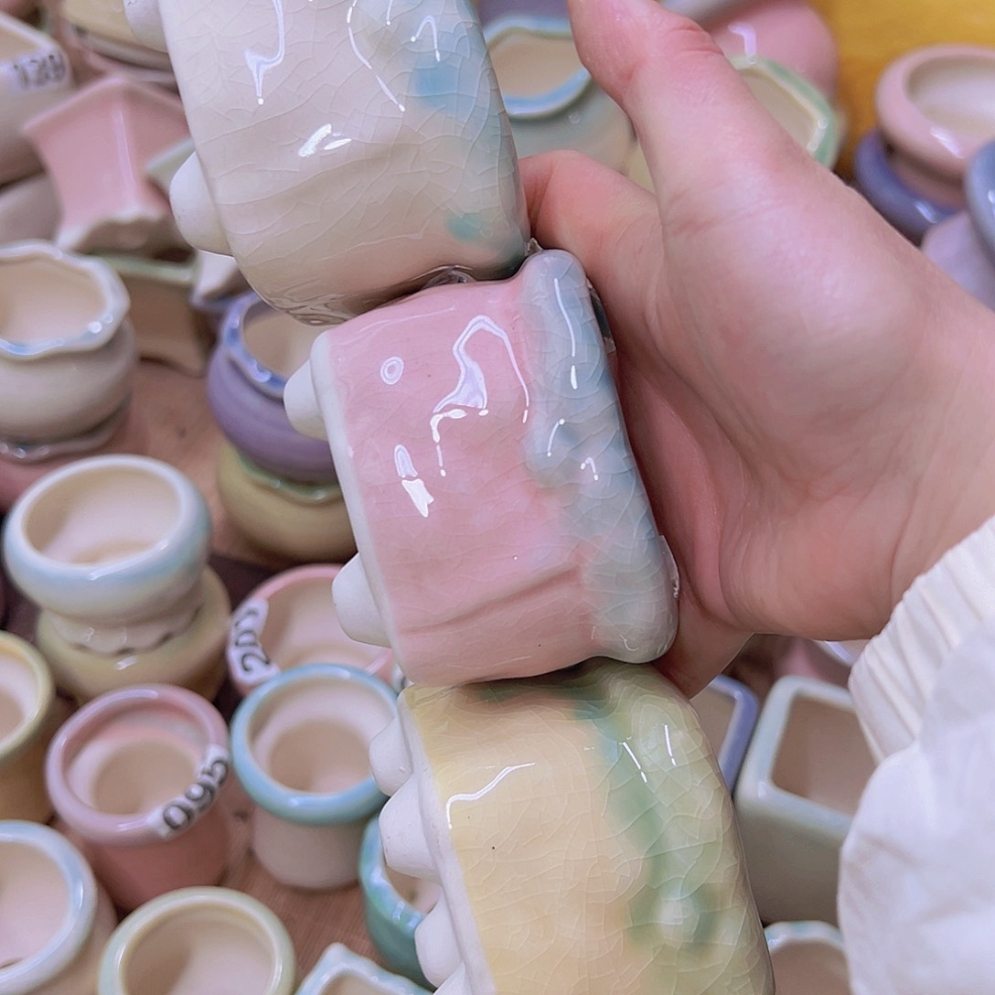 红陶陶瓷花盆当场满12包邮