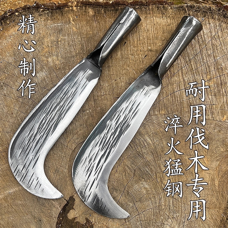 琰诚炮弹钢勾型砍柴刀劈柴加重加厚户外上山开路农用工具厂家直销