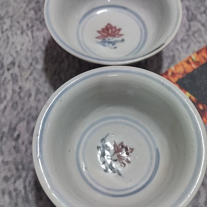 陶瓷默*青花小杯子一对全品