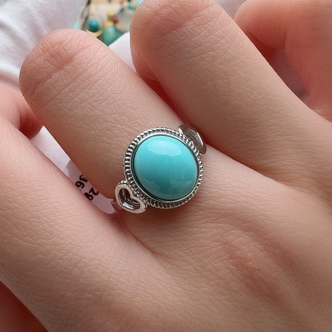 绿松石珠宝奇石银S925镶嵌