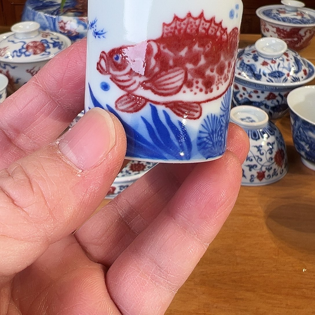 景德镇岚溪釉里红瓷器