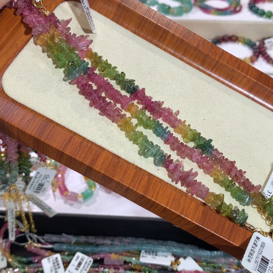 碧玺未镶嵌手串手链多样性发其一