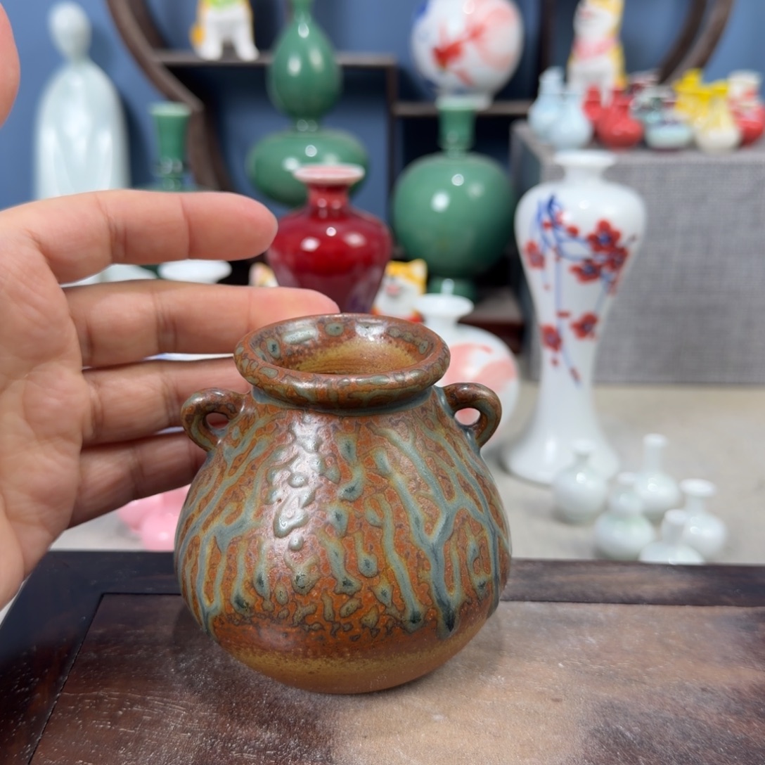 陶瓷手工小花器摆件