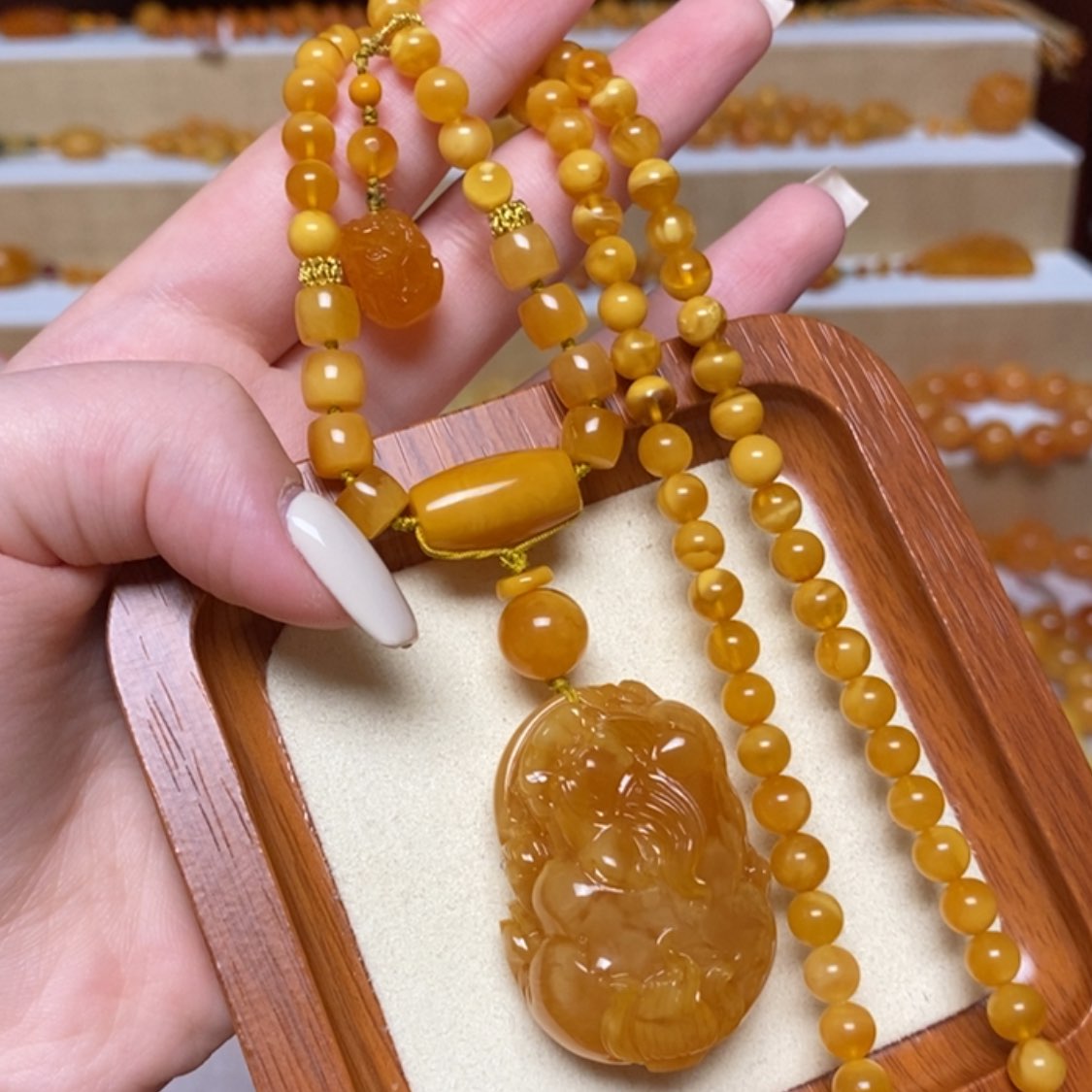 【闪购商品】未镶嵌颈饰蜜蜡项链