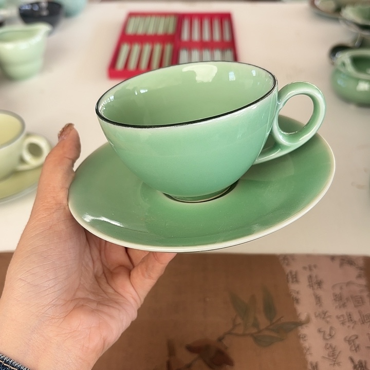 龙泉云间青瓷小米茶器