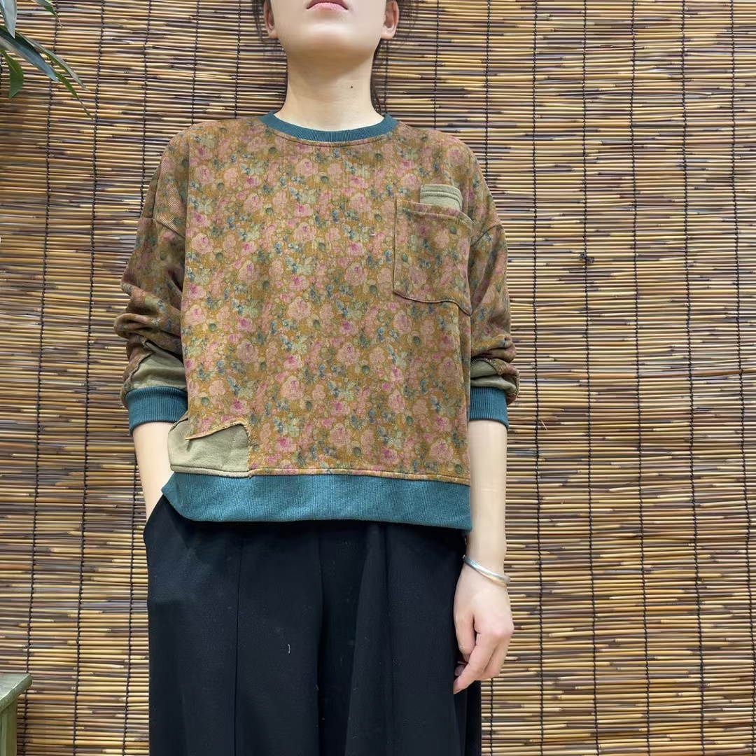 5779新款春秋休闲百搭气质减龄长袖上衣T恤