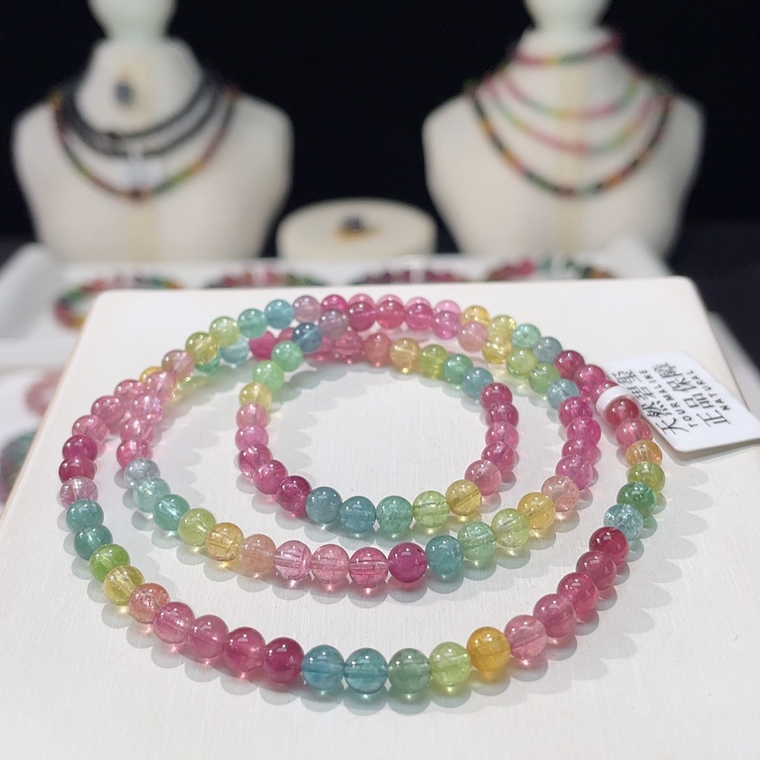 碧玺手串未镶嵌5.1mm±