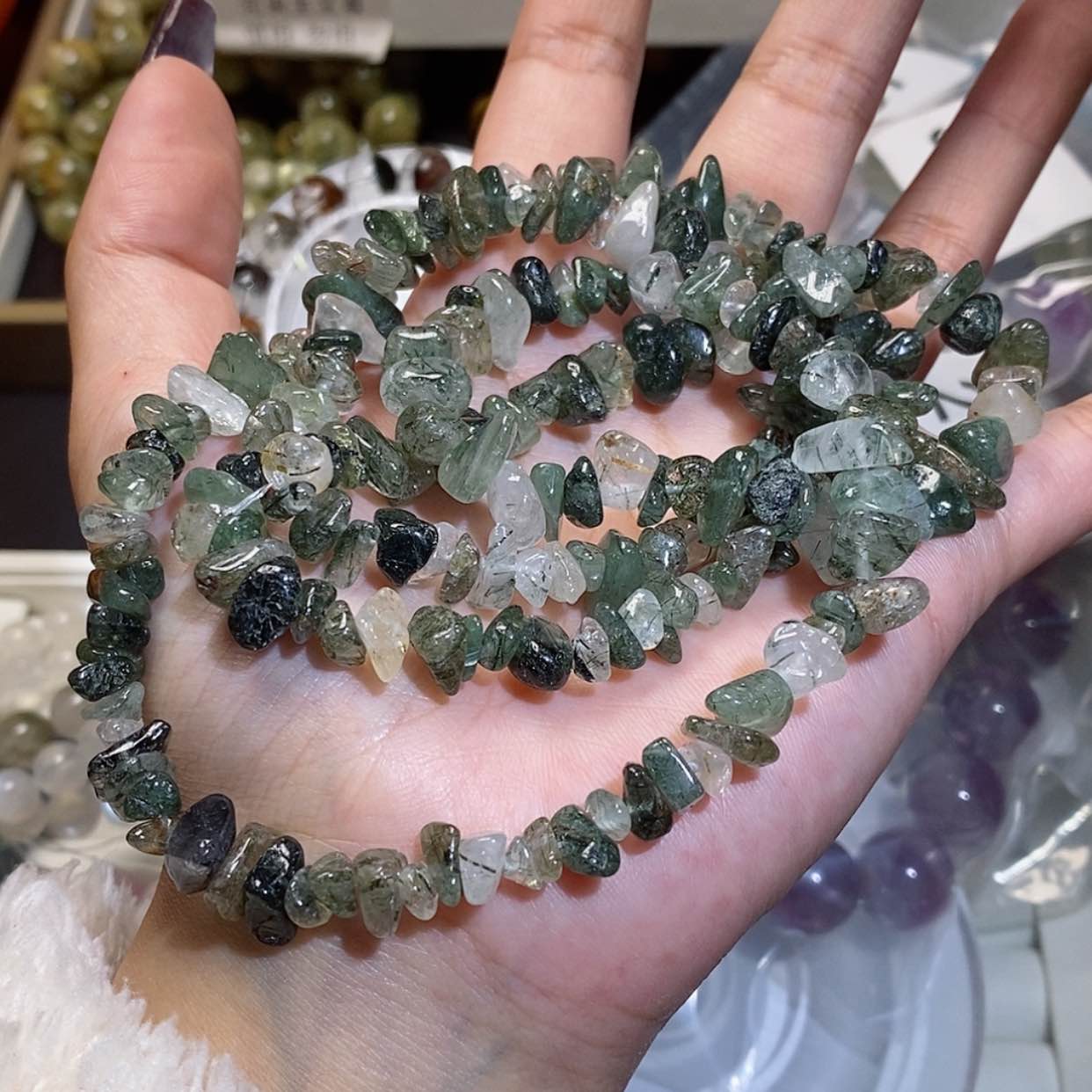 【闪购商品】水晶手链未镶嵌绿发217