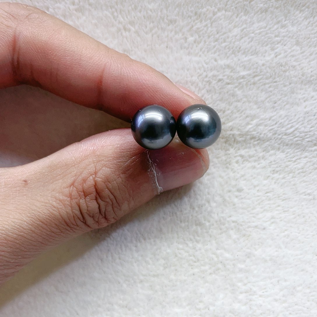海水珍珠耳饰银S925镶嵌
