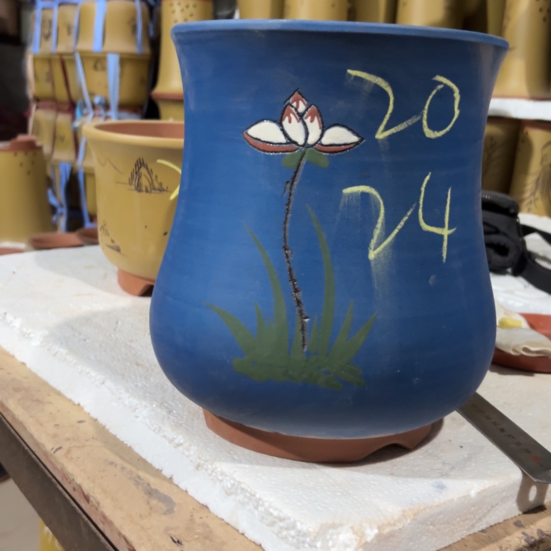 宜兴川阁紫砂花盆单个