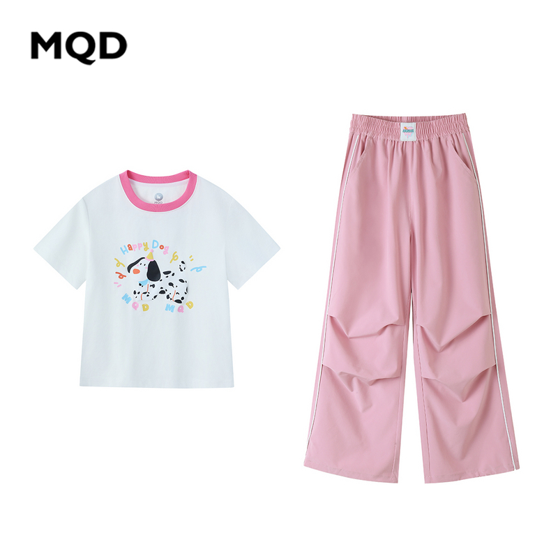 【套装】MQD童装女童25初秋款中大童薄款甜酷休闲短袖套装