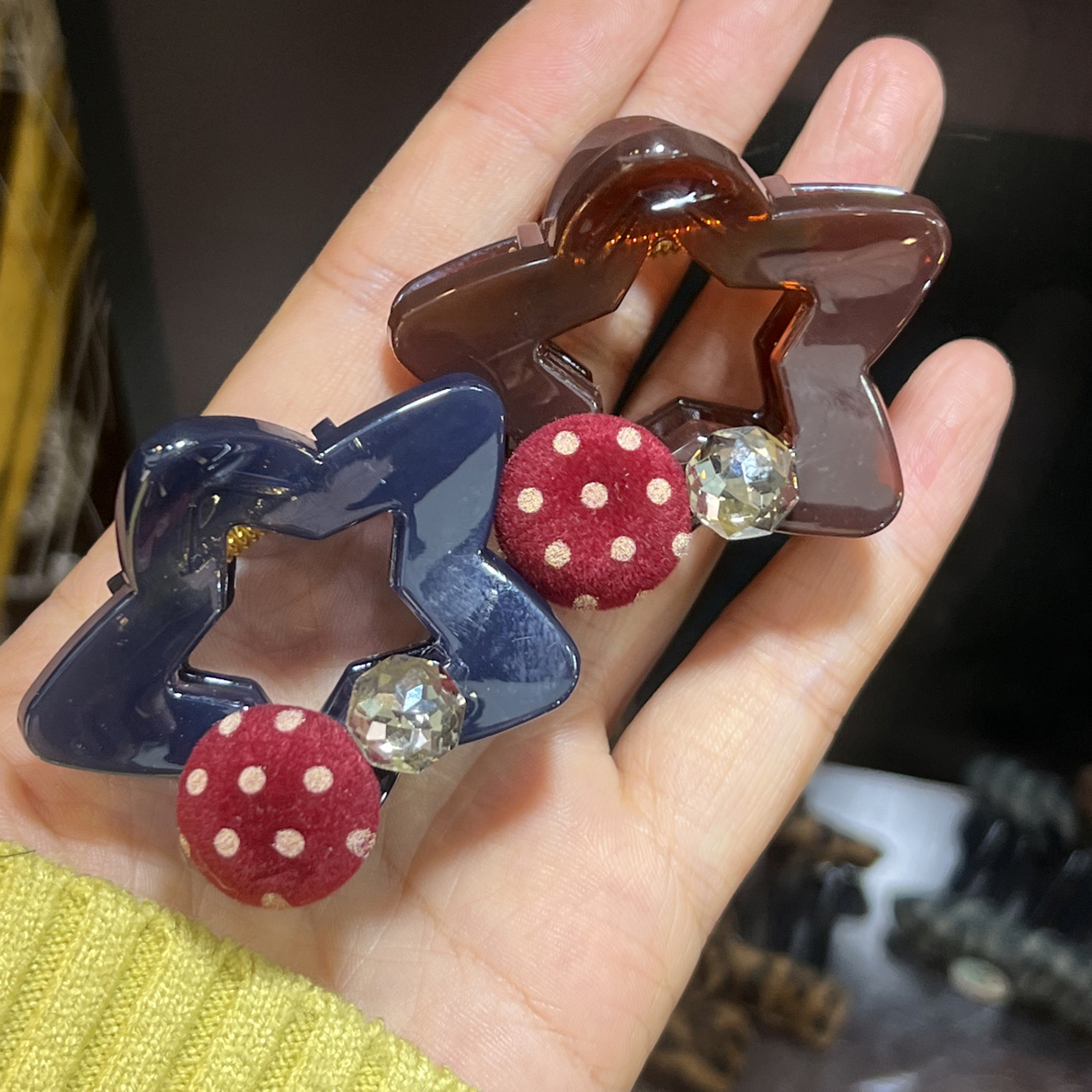 6cm五角星半抓高马尾刘海抓小抓夹