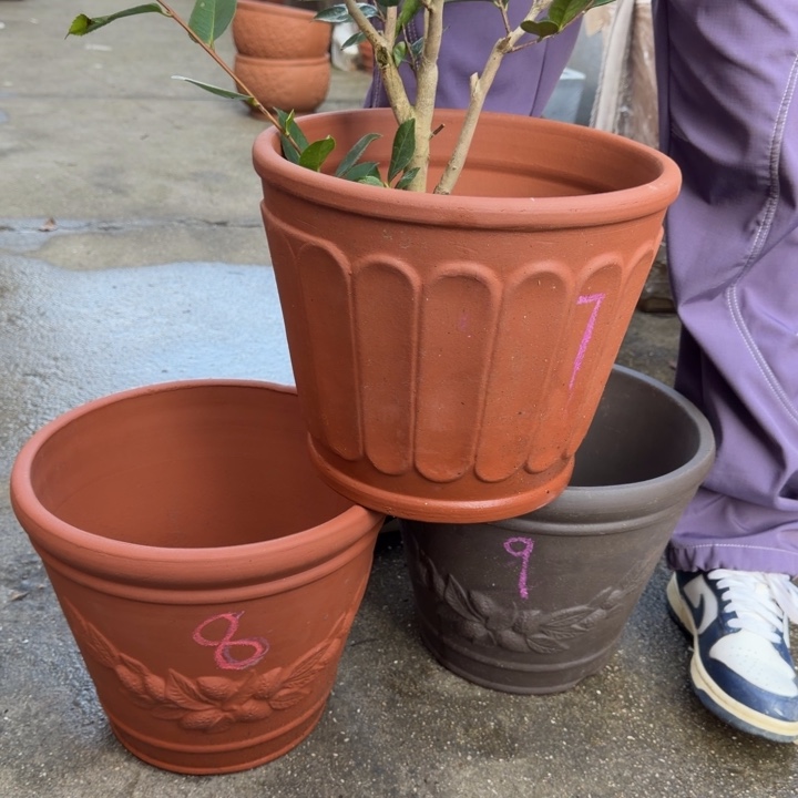 紫砂花盆口30高25宜兴紫砂 