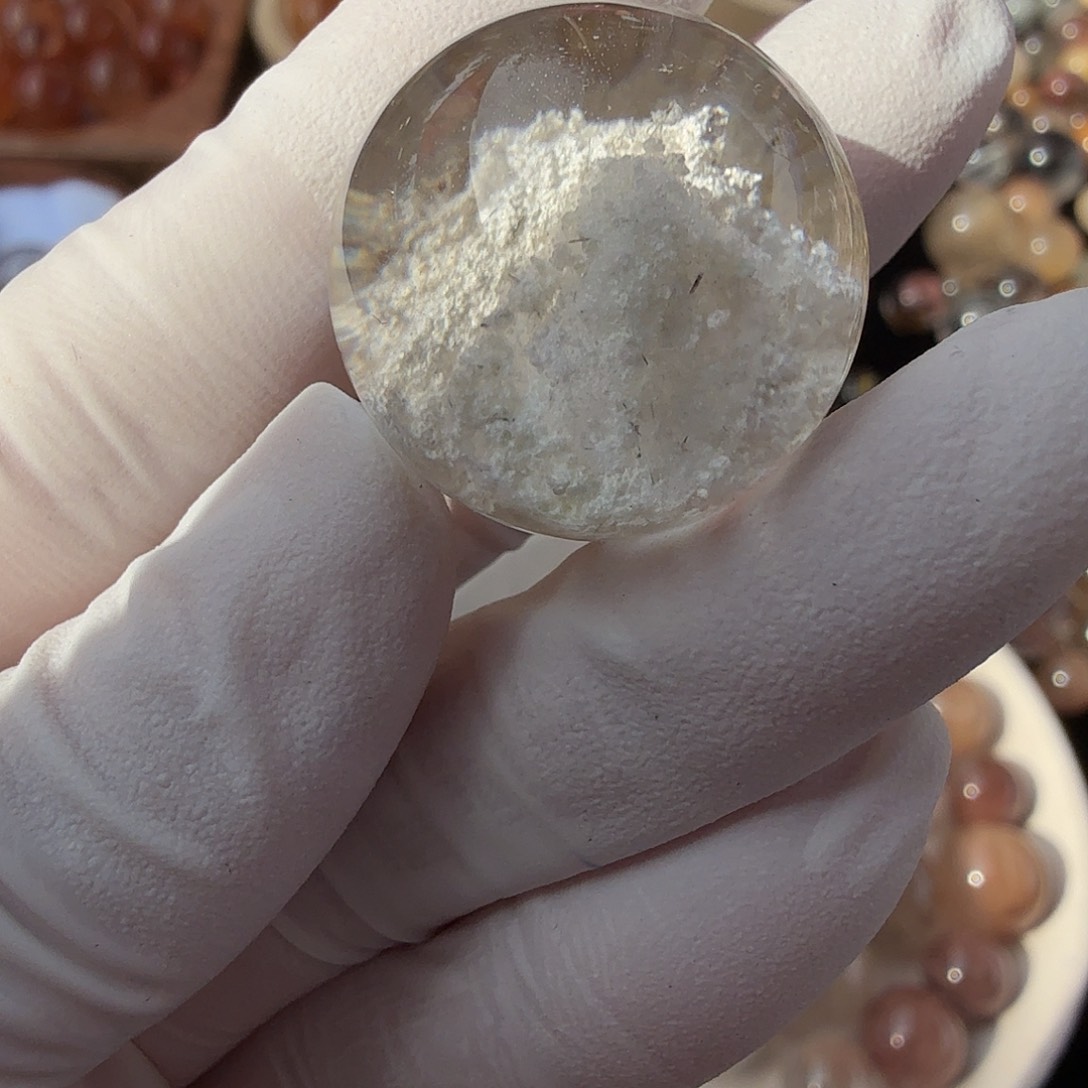 宝***乖珠宝半成品未镶嵌水晶22.8mm幽灵定制不退换