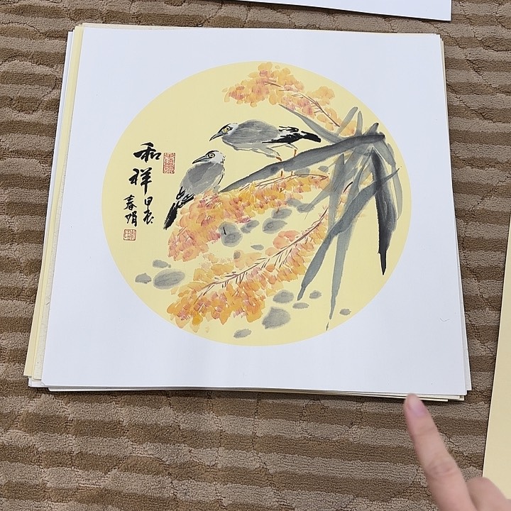 国画花鸟等多种鸟类的栖息50.50