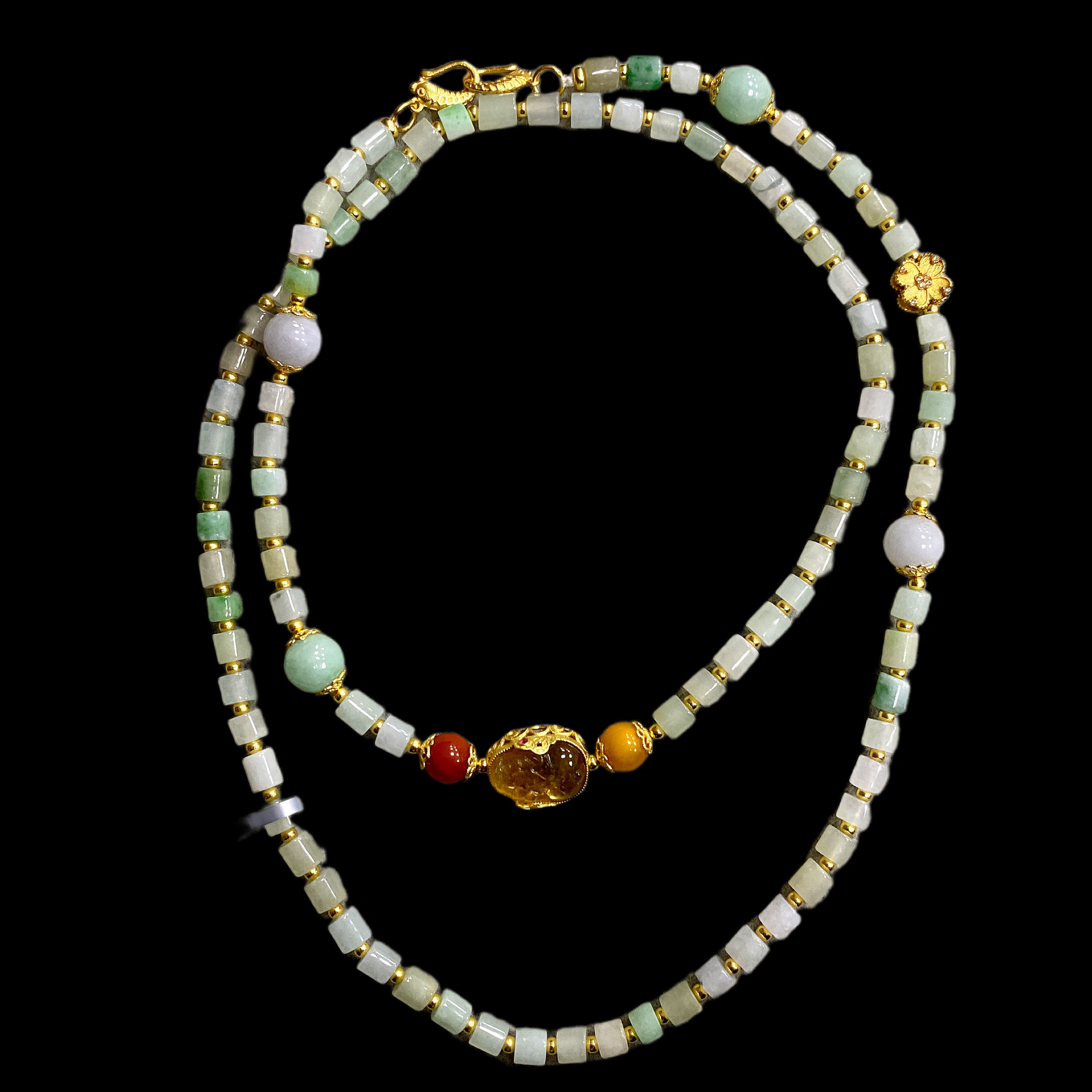 N3429翡翠万能链多样性，发一