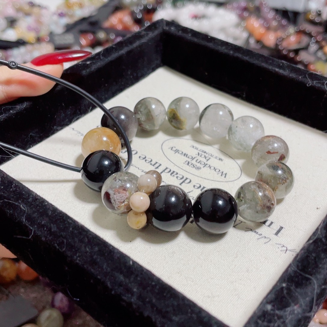 未镶嵌水晶手链绿幽灵孤品