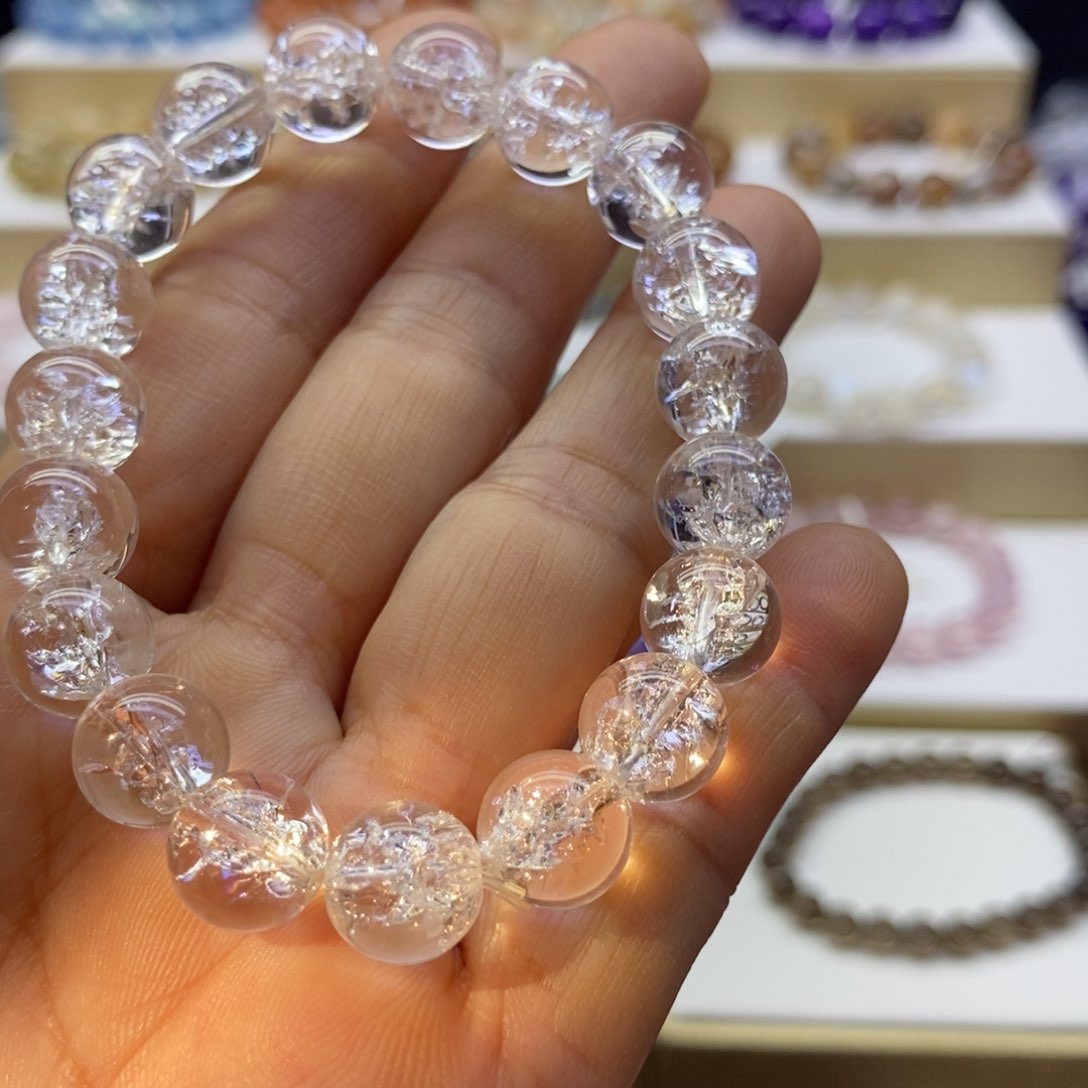 水晶手链未镶嵌美****?白水晶喜马拉雅10m