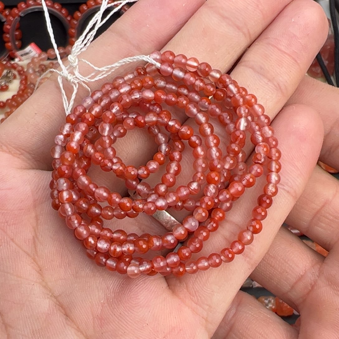 南红玛瑙未镶嵌颈饰冰飘多圈3mm+