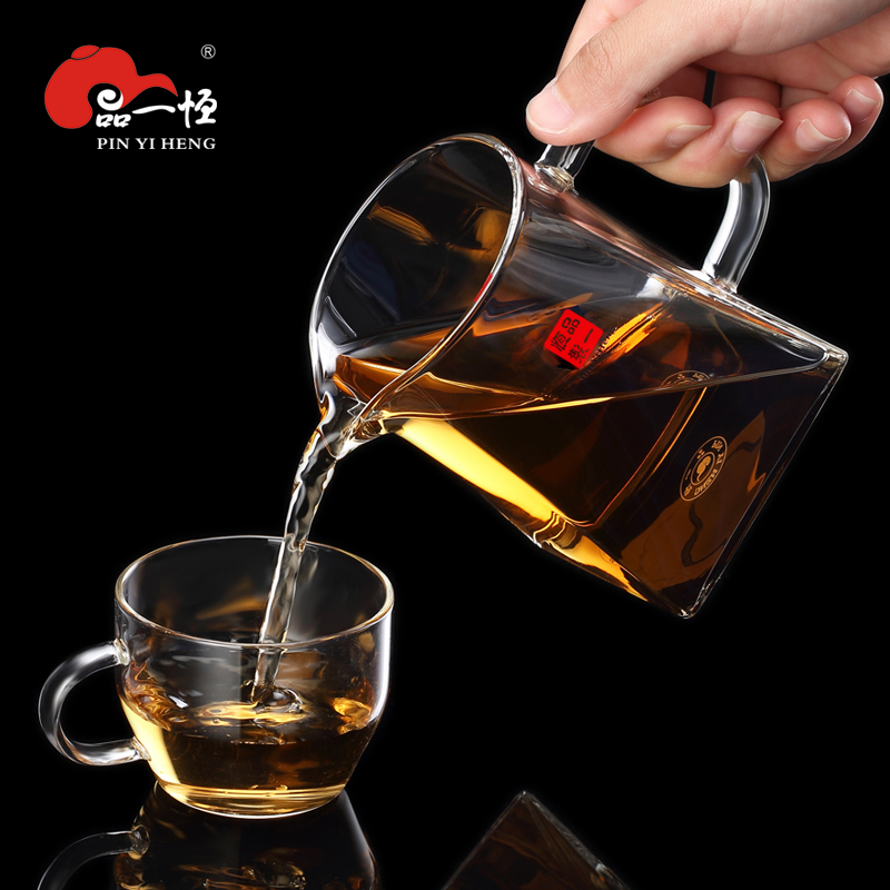 品一恒公道杯玻璃高档高硼硅透明泡茶过滤茶海分茶器茶漏茶具茶壶