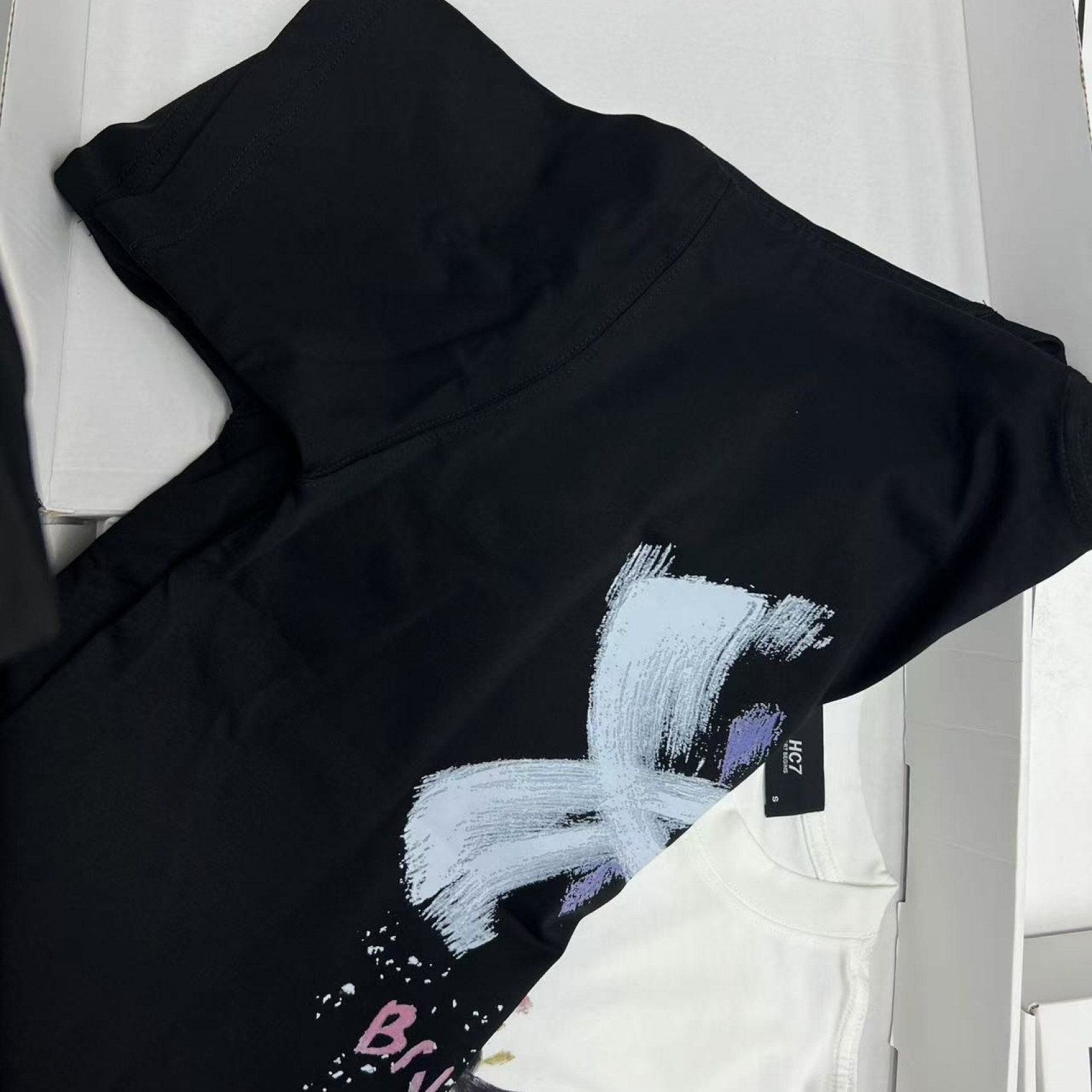 【4号链接】*手绘X* 重磅潮牌宽松圆领春夏休闲半袖133