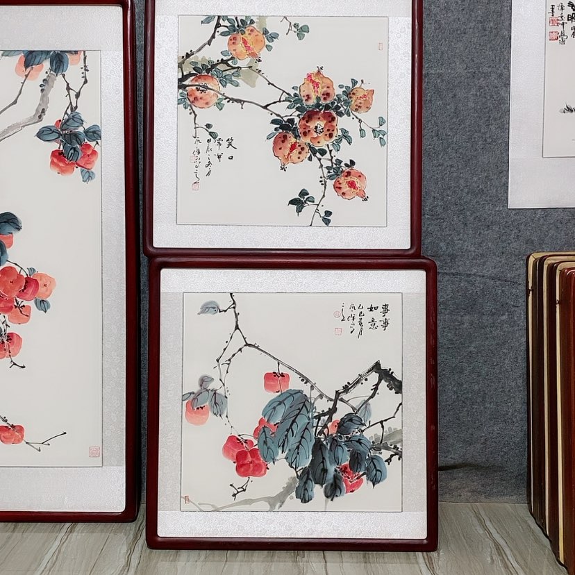 【闪购商品】国画书画作品带框65×65厘米