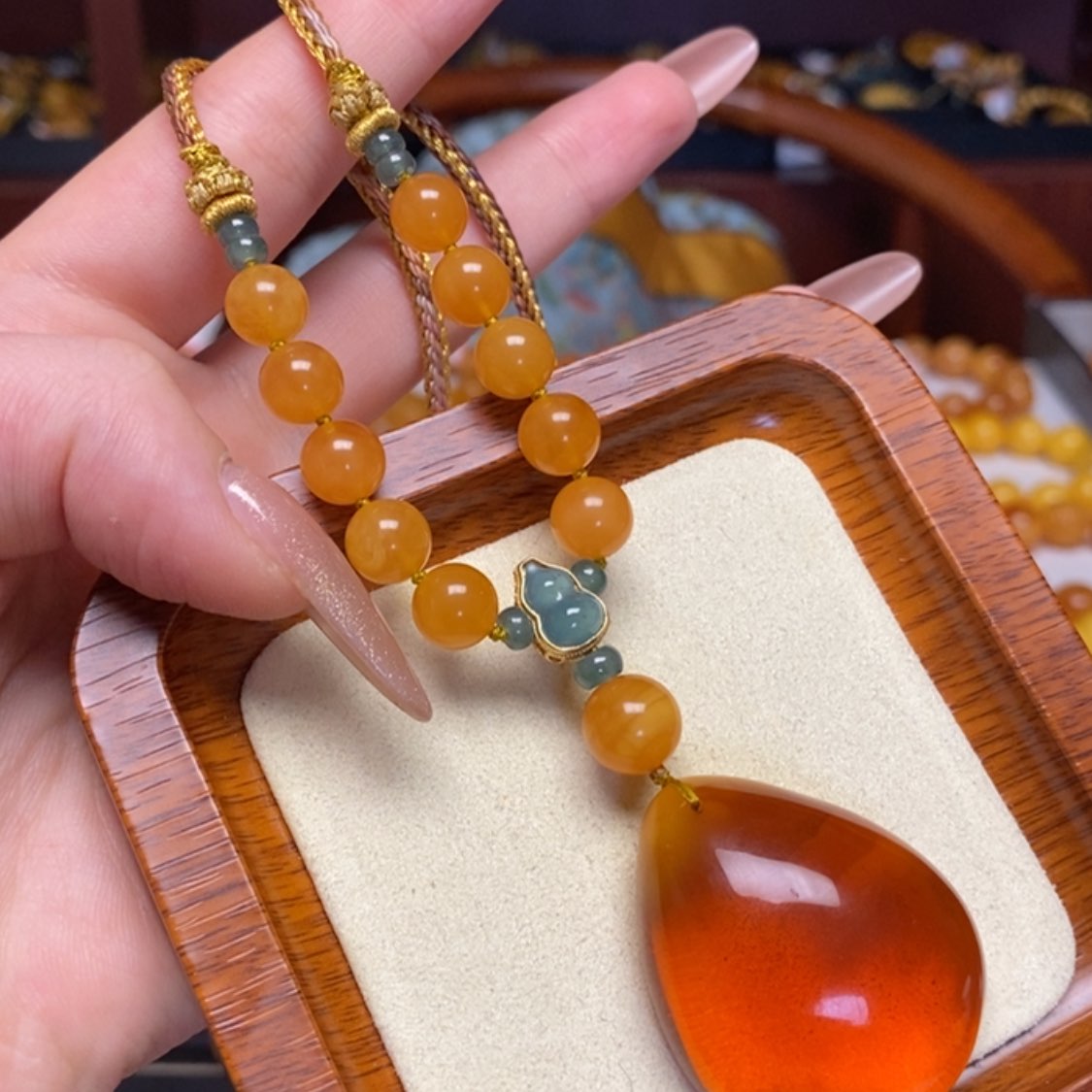 【闪购商品】蜜蜡颈饰未镶嵌项链