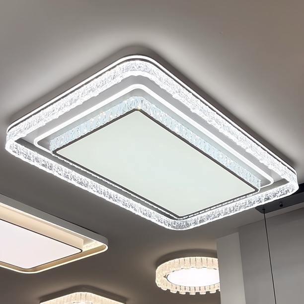 《A类冰川水晶》客厅吸顶灯简约大气轻奢时尚语音家用餐厅卧室灯