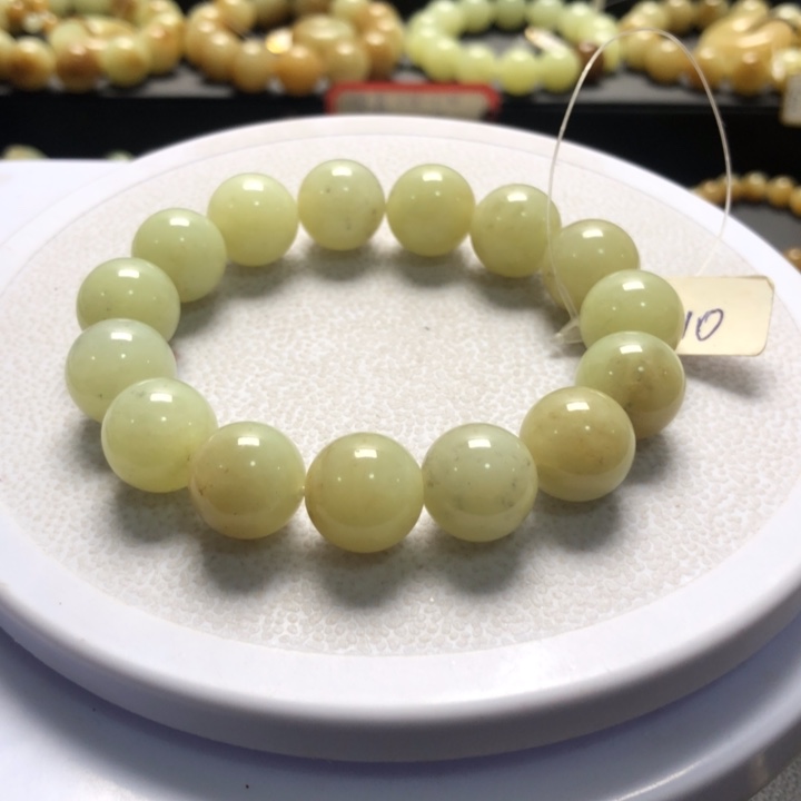 和田玉手串未镶嵌卡14