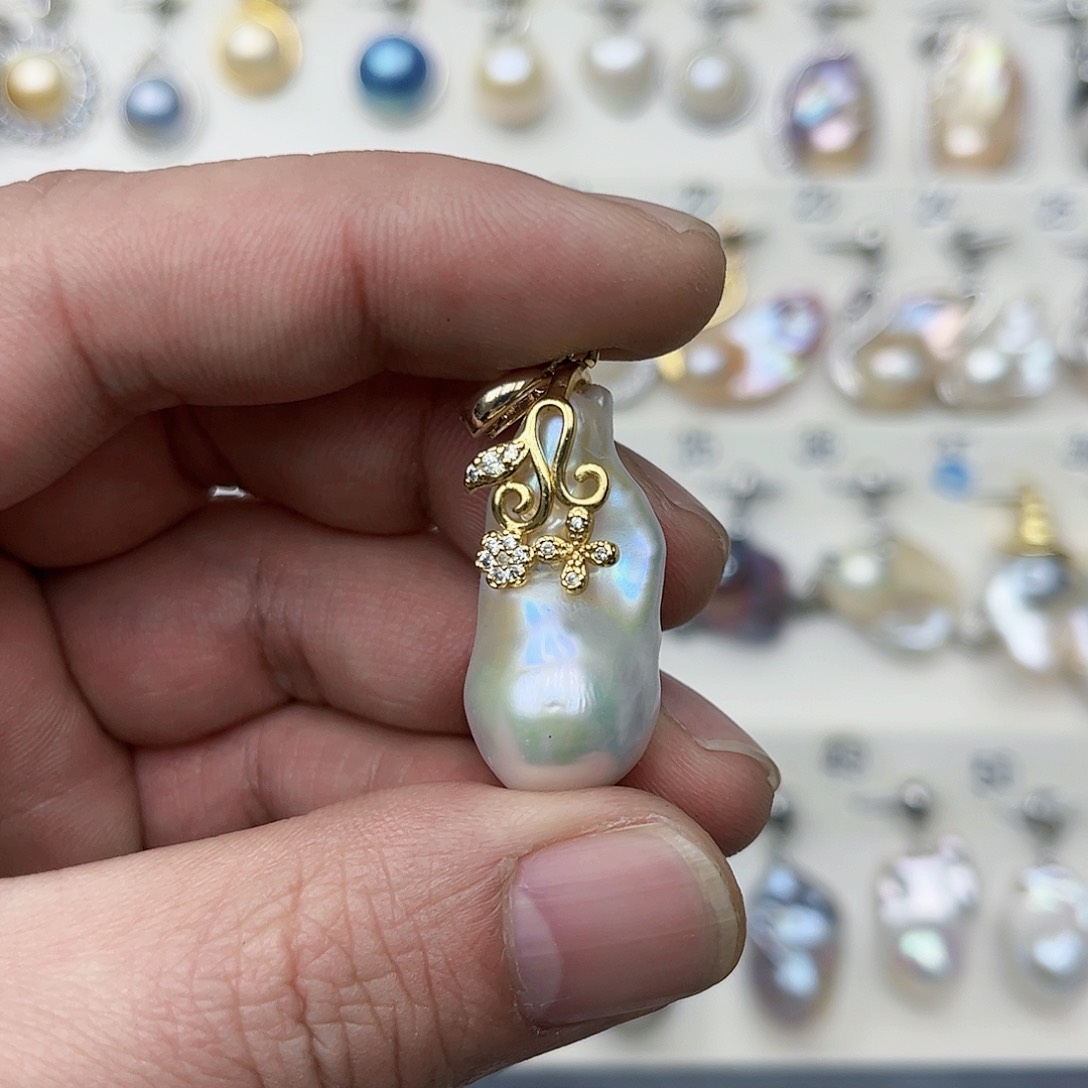 淡水珍珠吊坠(不含链)未镶嵌09