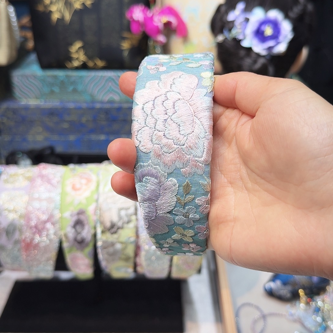 织绣非遗苏绣发箍