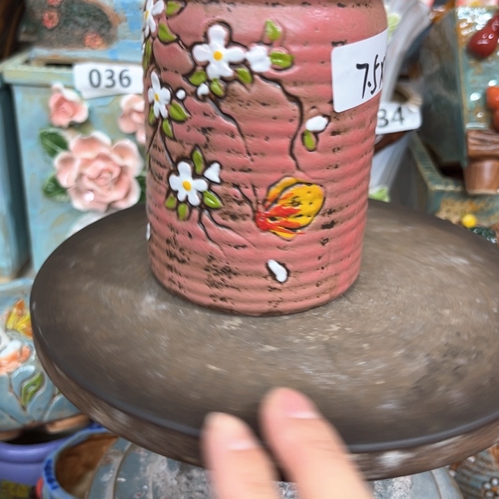 紫砂花盆粗陶材质多肉花盆