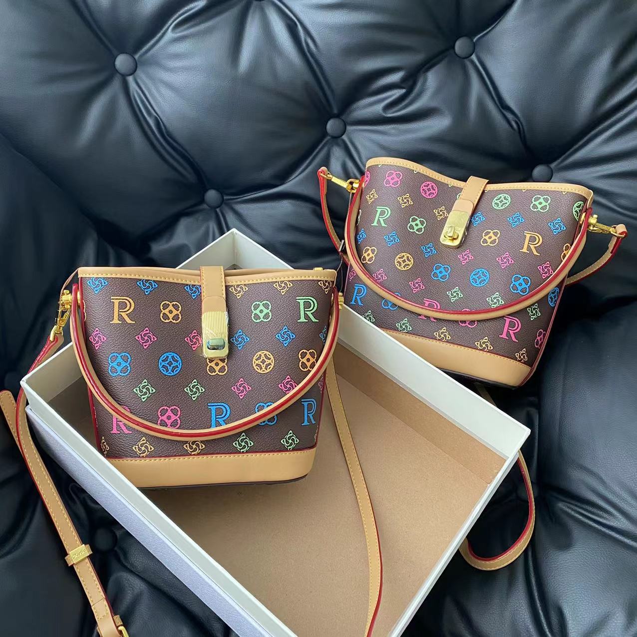 2025新款五彩水桶简约百搭包包