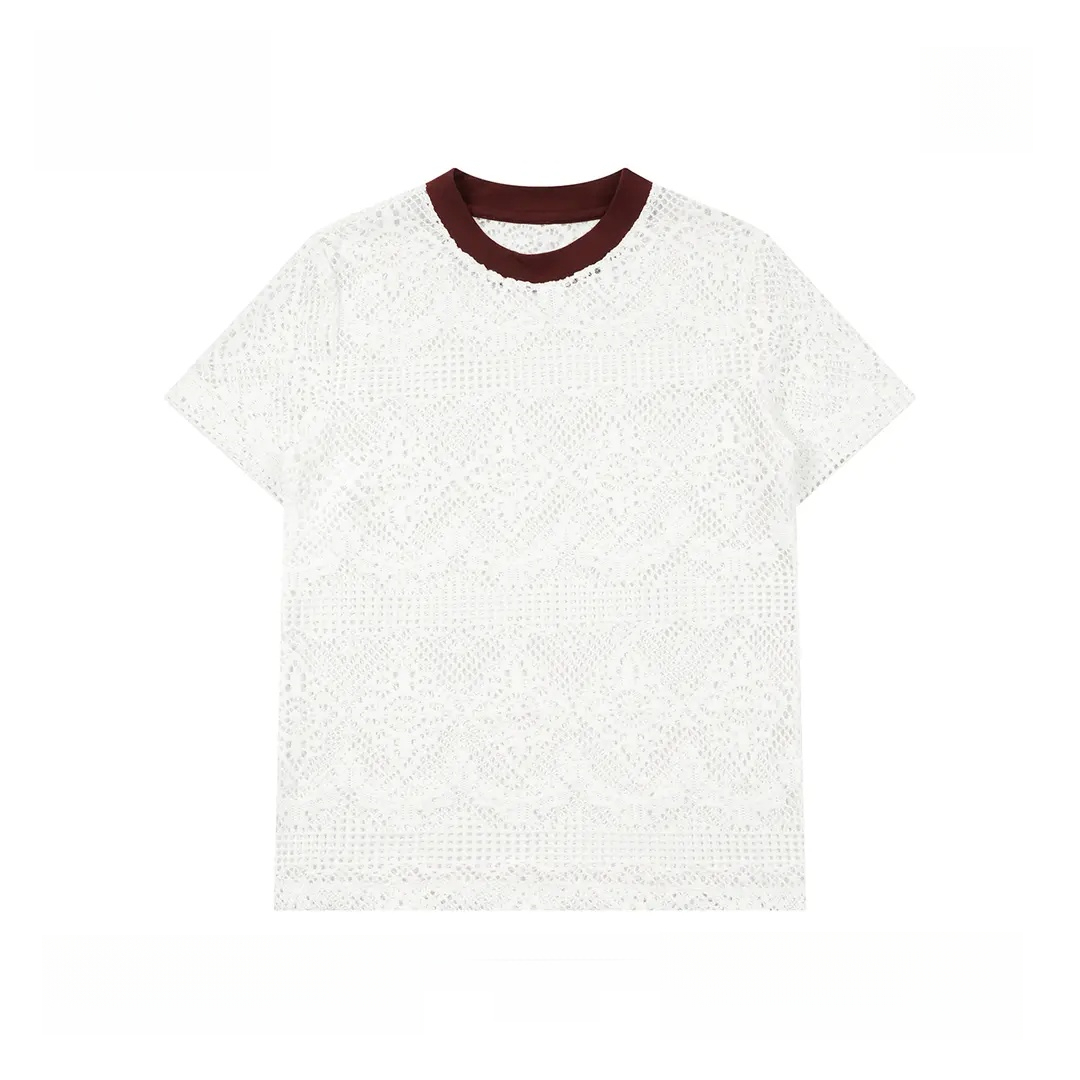 [现货]法式镂空半袖T恤