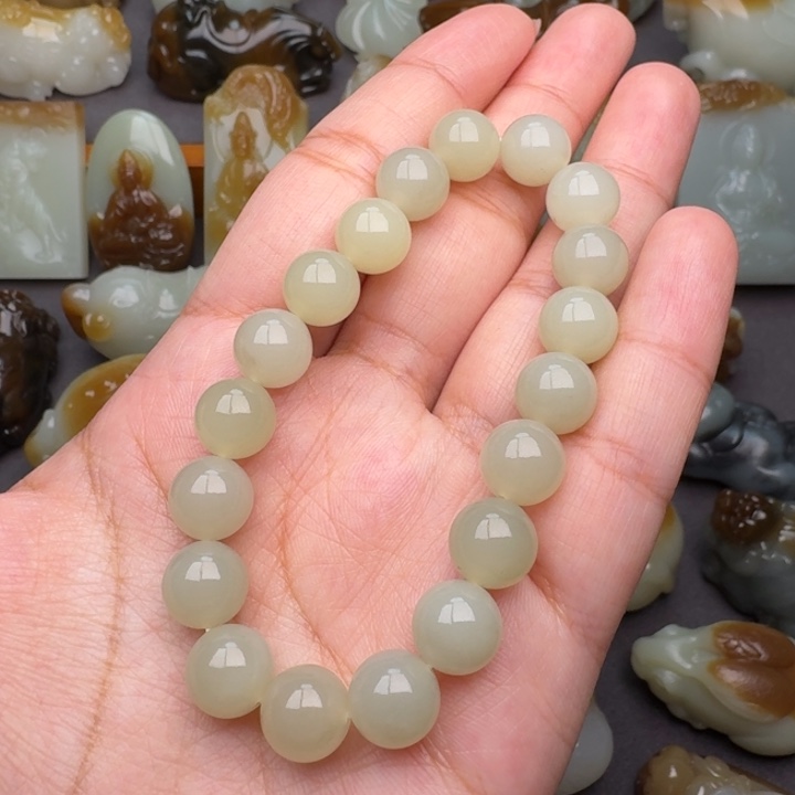 和田玉手串未镶嵌