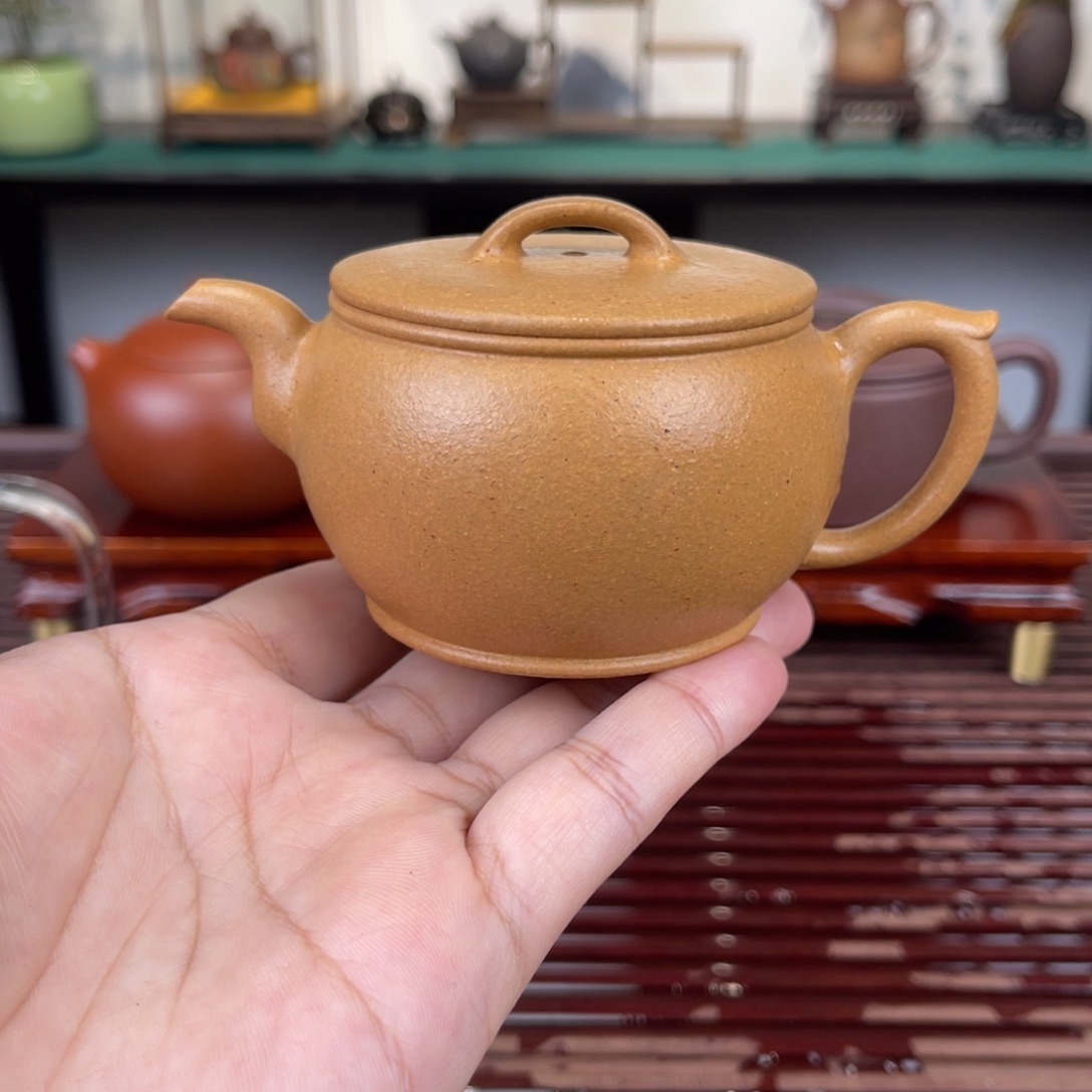 紫砂茶壶120毫升半手工降坡泥汉瓦