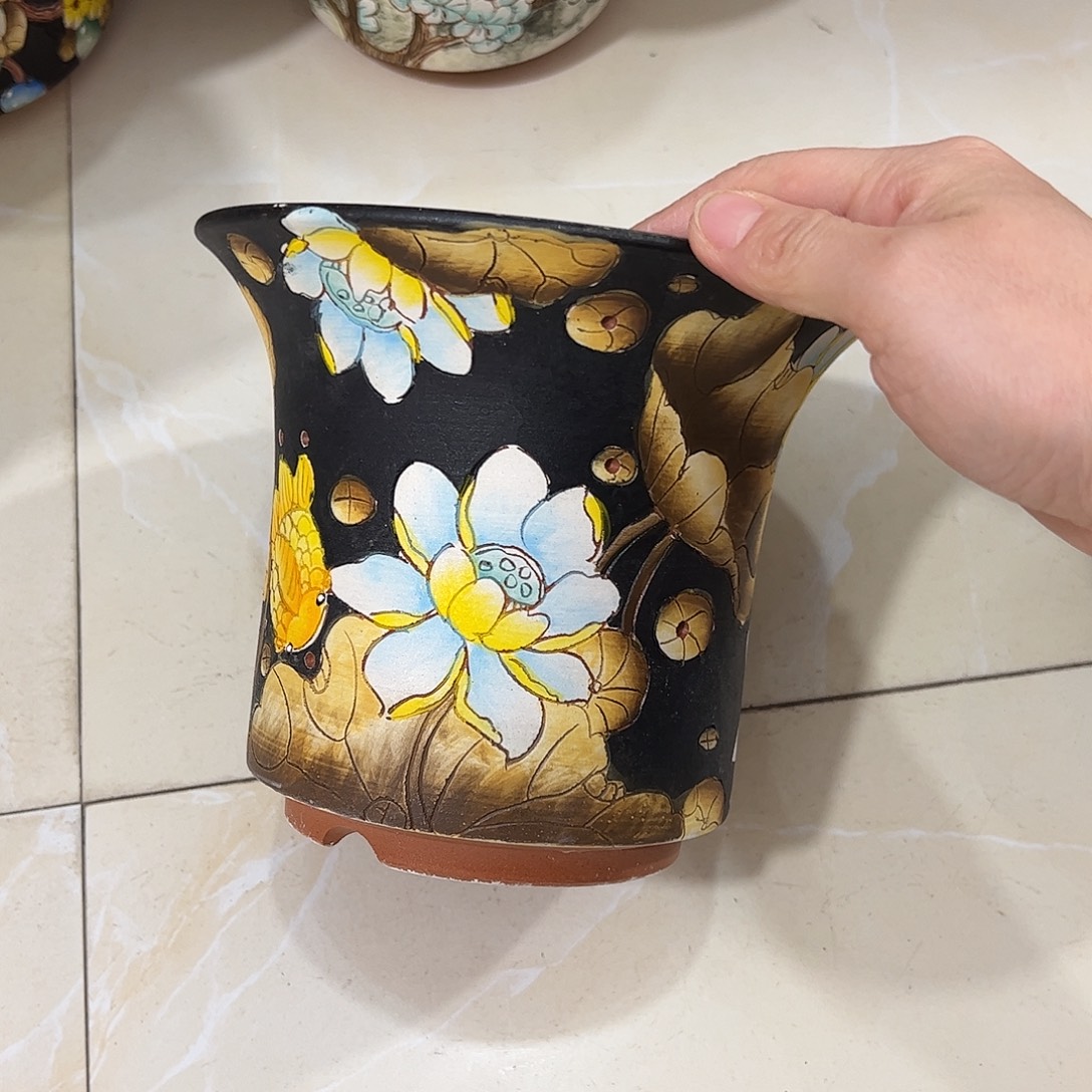 景德镇炫彩手绘口17高14.5