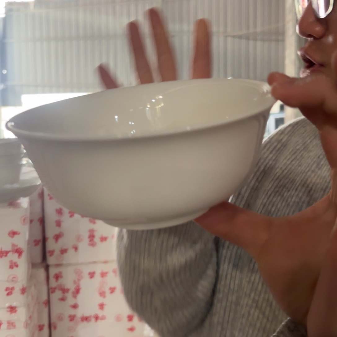 陶瓷6英寸老白胎面碗4只