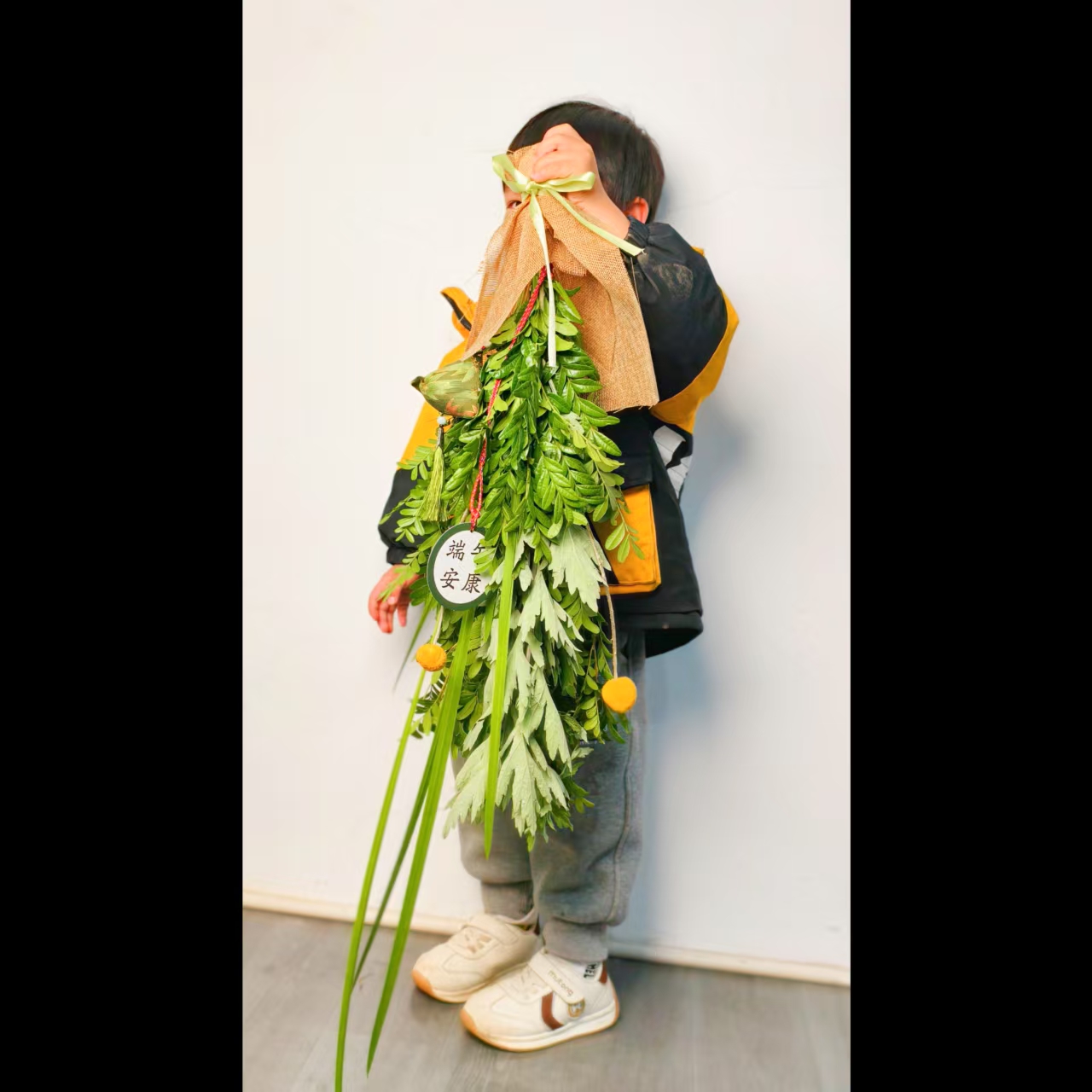 端午节花束搭配艾草菖蒲入户门挂饰祈福安康居家氛围感装饰品